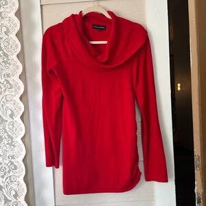 Alison Andrews Red crowl neckline sweater size L